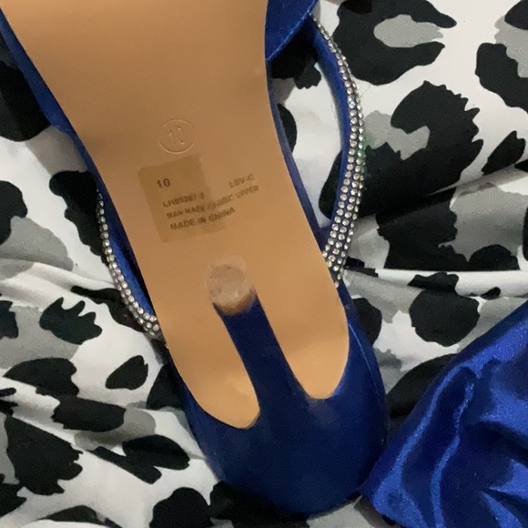 Cape Robbin Blue Satin Women's Shoes - Picture 2 of 3